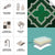 Carreau adhésif Vinyl Way : 8 carreaux adhésifs 20x20cm Inaya / Carreaux marocains / vert / pour douche, murs, sol, cuisine, salle de bain… - n°2