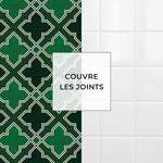 Carreau adhésif Vinyl Way : 8 carreaux adhésifs 20x20cm Inaya / Carreaux marocains / vert / pour douche, murs, sol, cuisine, salle de bain… - n°5