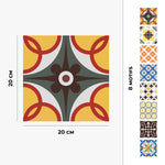 Piastrella adesiva Vinyl Way : 8 carreaux adhésifs 20x20cm Lolita / Carreaux de ciment multicolore / marron / pour douche, murs, sol, cuisine, salle de bain… - n°3