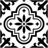 Vinyl Way - Carreau adhésif Agathe - Collection Carreaux de ciment noir & blanc