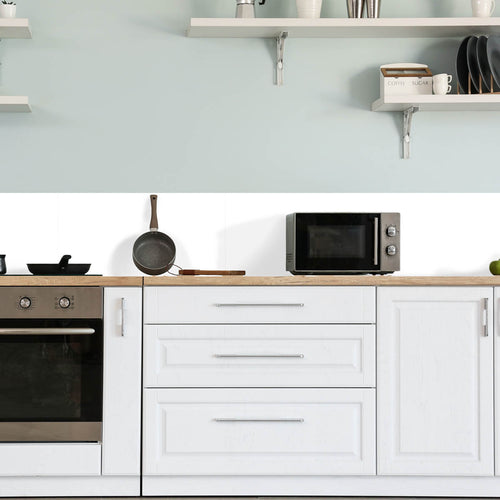 Vinyl Way - Collection Couleurs unies - carreaux adhésifs collés sur une crédence de cuisine
