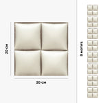 Piastrella adesiva Vinyl Way : 8 carreaux adhésifs 20x20cm Palo / Coussin Cuir / blanc / pour douche, murs, sol, cuisine, salle de bain… - n°3