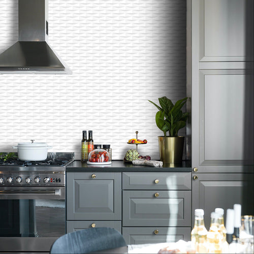 Vinyl Way - Collection Abstrait - effet 3D - carreaux adhésifs collés sur une crédence de cuisine
