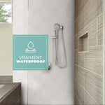 Carreau adhésif Vinyl Way : 8 carreaux adhésifs 20x20cm Prato / Béton astrait / blanc / pour douche, murs, sol, cuisine, salle de bain… - n°4