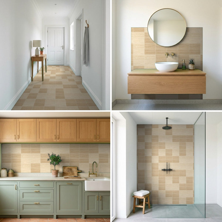 Selbstklebende Fliesen Vinyl Way : Romane