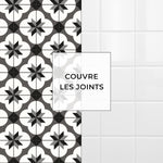 Piastrella adesiva Vinyl Way : 8 carreaux adhésifs 20x20cm Giselle / Carreaux de ciment - 10x10 / gris / pour douche, murs, sol, cuisine, salle de bain… - n°5