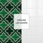 Carreau adhésif Vinyl Way : 8 carreaux adhésifs 20x20cm Inaya / Carreaux marocains  / vert / pour douche, murs, sol, cuisine, salle de bain… - n°5