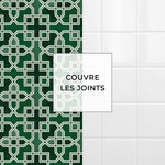 Carreau adhésif Vinyl Way : 8 carreaux adhésifs 20x20cm Amira / Carreaux marocains  / vert / pour douche, murs, sol, cuisine, salle de bain… - n°5