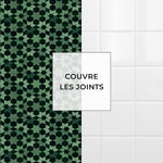 Piastrella adesiva Vinyl Way : 8 carreaux adhésifs 20x20cm Selma / Carreaux marocains  / vert / pour douche, murs, sol, cuisine, salle de bain… - n°5