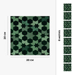 Piastrella adesiva Vinyl Way : 8 carreaux adhésifs 20x20cm Selma / Carreaux marocains  / vert / pour douche, murs, sol, cuisine, salle de bain… - n°3