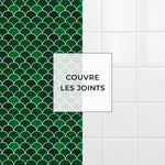 Piastrella adesiva Vinyl Way : 8 carreaux adhésifs 20x20cm Aïcha / Carreaux marocains  / vert / pour douche, murs, sol, cuisine, salle de bain… - n°5
