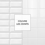 Piastrella adesiva Vinyl Way : 8 carreaux adhésifs 20x20cm Andrea / Carreaux de métro / blanc / pour douche, murs, sol, cuisine, salle de bain… - n°5