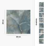 Piastrella adesiva Vinyl Way : 8 piastrelle adesive 20x20cm Kani / Marmo / blu / per doccia, pareti, pavimento, cucina, bagno… - n°3