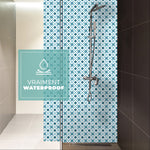 Piastrella adesiva Vinyl Way : 8 carreaux adhésifs 20x20cm Rachele / Carreaux de ciment - 10x10 / bleu / pour douche, murs, sol, cuisine, salle de bain… - n°4