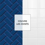 Piastrella adesiva Vinyl Way : 8 carreaux adhésifs 20x20cm Joyce / Carreaux de métro / bleu / pour douche, murs, sol, cuisine, salle de bain… - n°5