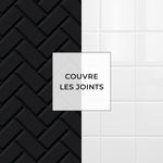 Piastrella adesiva Vinyl Way : 8 carreaux adhésifs 20x20cm Lynn / Carreaux de métro / noir / pour douche, murs, sol, cuisine, salle de bain… - n°5