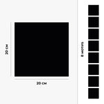 Carreau adhésif Vinyl Way : 8 carreaux adhésifs 20x20cm Noir / Couleurs unies / noir / pour douche, murs, sol, cuisine, salle de bain… - n°3