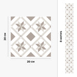 Piastrella adesiva Vinyl Way : 8 carreaux adhésifs 20x20cm Valentine / Carreaux de ciment - 10x10 / gris / pour douche, murs, sol, cuisine, salle de bain… - n°3