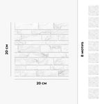 Piastrella adesiva Vinyl Way : 8 carreaux adhésifs 20x20cm Livy / Marbre / blanc / pour douche, murs, sol, cuisine, salle de bain… - n°3