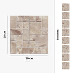 Piastrella adesiva Vinyl Way : 8 carreaux adhésifs 20x20cm Jenny / Montréal / beige / pour douche, murs, sol, cuisine, salle de bain… - n°3