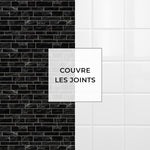 Carreau adhésif Vinyl Way : 8 carreaux adhésifs 20x20cm Vera / Marbre / noir / pour douche, murs, sol, cuisine, salle de bain… - n°5