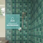 Piastrella adesiva Vinyl Way : 8 carreaux adhésifs 20x20cm Jasmine / Mosaïque carré / vert / pour douche, murs, sol, cuisine, salle de bain… - n°4