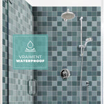 Piastrella adesiva Vinyl Way : 8 carreaux adhésifs 20x20cm Loïse / Mosaïque carré / gris / pour douche, murs, sol, cuisine, salle de bain… - n°4