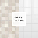 Piastrella adesiva Vinyl Way : 8 carreaux adhésifs 20x20cm Luna / Mosaïque carré / blanc / pour douche, murs, sol, cuisine, salle de bain… - n°5