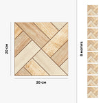 Piastrella adesiva Vinyl Way : 8 carreaux adhésifs 20x20cm April / Bois / marron / pour douche, murs, sol, cuisine, salle de bain… - n°3