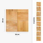 Carreau adhésif Vinyl Way : 8 carreaux adhésifs 20x20cm Palema / Bois / marron / pour douche, murs, sol, cuisine, salle de bain… - n°3