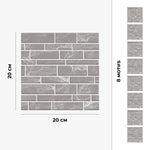 Piastrella adesiva Vinyl Way : 8 carreaux adhésifs 20x20cm Mary / Marbre / gris / pour douche, murs, sol, cuisine, salle de bain… - n°3