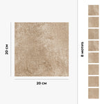 Piastrella adesiva Vinyl Way : 8 carreaux adhésifs 20x20cm Sacha / Béton / marron / pour douche, murs, sol, cuisine, salle de bain… - n°3