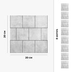 Carreau adhésif Vinyl Way : 8 carreaux adhésifs 20x20cm Olga / Brique / gris / pour douche, murs, sol, cuisine, salle de bain… - n°3