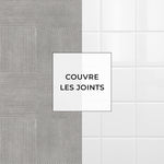 Piastrella adesiva Vinyl Way : 8 carreaux adhésifs 20x20cm Aliaga / Béton astrait / gris / pour douche, murs, sol, cuisine, salle de bain… - n°5