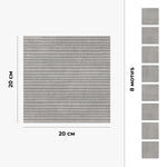 Piastrella adesiva Vinyl Way : 8 carreaux adhésifs 20x20cm Aliaga / Béton astrait / gris / pour douche, murs, sol, cuisine, salle de bain… - n°3