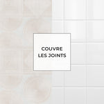 Piastrella adesiva Vinyl Way : 8 carreaux adhésifs 20x20cm Dahi / Béton astrait / blanc / pour douche, murs, sol, cuisine, salle de bain… - n°5
