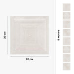 Carreau adhésif Vinyl Way : 8 carreaux adhésifs 20x20cm Dahi / Béton astrait / blanc / pour douche, murs, sol, cuisine, salle de bain… - n°3