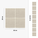 Carreau adhésif Vinyl Way : 8 carreaux adhésifs 20x20cm Sauda / Zelliges Mats / beige / pour douche, murs, sol, cuisine, salle de bain… - n°3