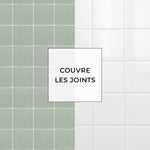 Carreau adhésif Vinyl Way : 8 carreaux adhésifs 20x20cm Evera / Zelliges Mats / vert / pour douche, murs, sol, cuisine, salle de bain… - n°5