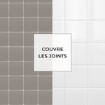 Carreau adhésif Vinyl Way : 8 carreaux adhésifs 20x20cm Faro / Zelliges Mats / gris / pour douche, murs, sol, cuisine, salle de bain… - n°5
