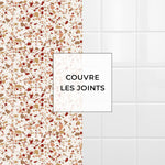 Carreau adhésif Vinyl Way : 8 carreaux adhésifs 20x20cm Maud / Terrazzo / beige / pour douche, murs, sol, cuisine, salle de bain… - n°5