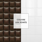 Carreau adhésif Vinyl Way : 8 carreaux adhésifs 20x20cm Jaro / Coussin Cuir / marron / pour douche, murs, sol, cuisine, salle de bain… - n°5