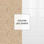 Piastrella adesiva Vinyl Way : 8 carreaux adhésifs 20x20cm Dila / Osier / beige / pour douche, murs, sol, cuisine, salle de bain… - n°5