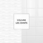 Piastrella adesiva Vinyl Way : 8 carreaux adhésifs 20x20cm Lupi / Abstrait - Vagues / blanc / pour douche, murs, sol, cuisine, salle de bain… - n°5