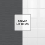 Carreau adhésif Vinyl Way : 8 carreaux adhésifs 20x20cm Loreto / Abstrait - Vagues / noir / pour douche, murs, sol, cuisine, salle de bain… - n°5