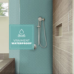 Piastrella adesiva Vinyl Way : 8 carreaux adhésifs 20x20cm Jaffna / Abstrait - effet 3D / vert / pour douche, murs, sol, cuisine, salle de bain… - n°4
