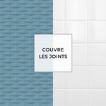 Carreau adhésif Vinyl Way : 8 carreaux adhésifs 20x20cm Lego / Abstrait - effet 3D / bleu / pour douche, murs, sol, cuisine, salle de bain… - n°5