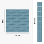 Carreau adhésif Vinyl Way : 8 carreaux adhésifs 20x20cm Lego / Abstrait - effet 3D / bleu / pour douche, murs, sol, cuisine, salle de bain… - n°3