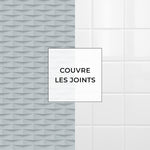 Piastrella adesiva Vinyl Way : 8 carreaux adhésifs 20x20cm Mallavi / Abstrait - effet 3D / gris / pour douche, murs, sol, cuisine, salle de bain… - n°5