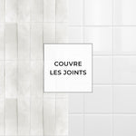 Carreau adhésif Vinyl Way : 8 carreaux adhésifs 20x20cm Veria / Zelliges Rectangles  / blanc / pour douche, murs, sol, cuisine, salle de bain… - n°5